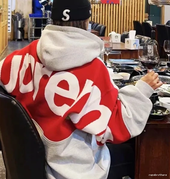 Grey SWEATSHIRT S HOODED M XL Big Hoodie L BIG JACQUARD Sweatshirt Black LOGO LOGO Back 0817